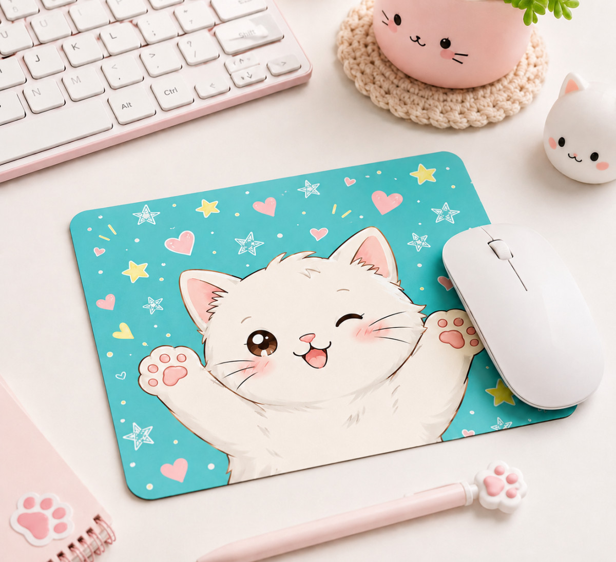 Mouse Pad Personalizado Formato Gatinhos