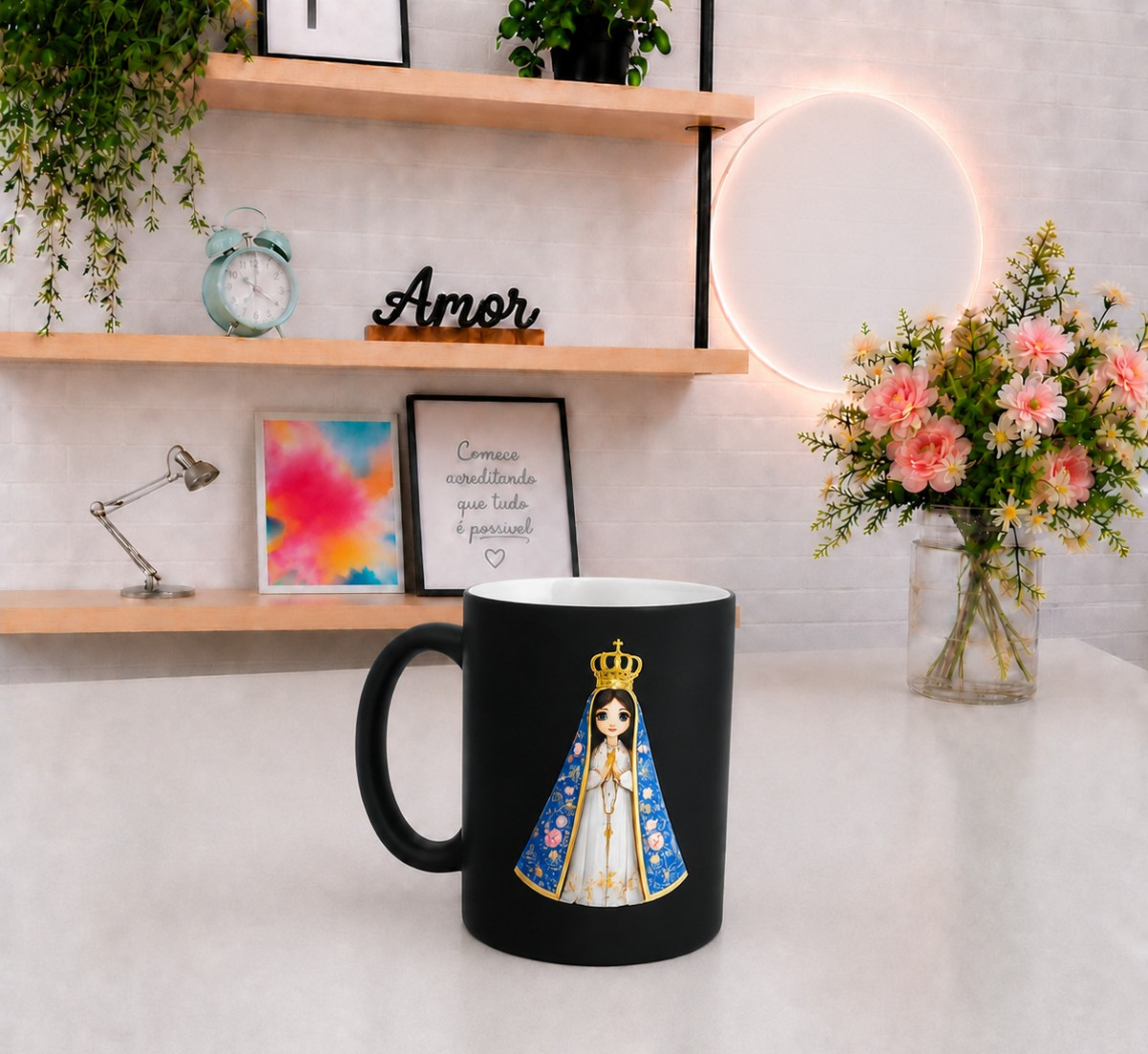 Caneca mágica de Nossa Senhora: um presente cheio de fé, carinho e significado.