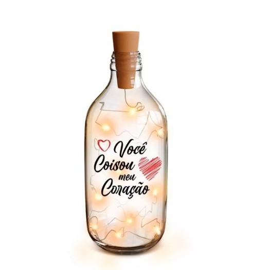 Kit Taça de Gin + Luminária Você coisou meu Coração