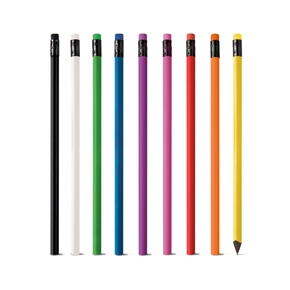 Lápis em resina 100% reciclada com borracha