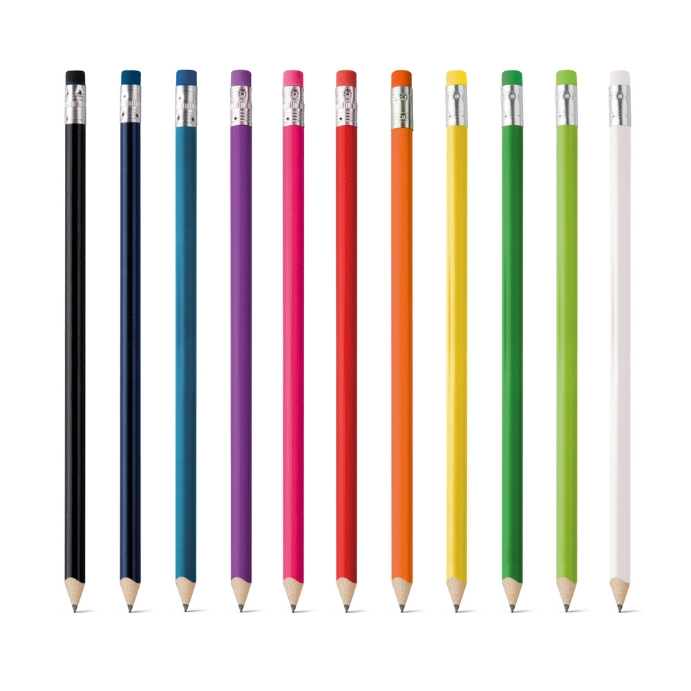 Lápis apontado com borracha