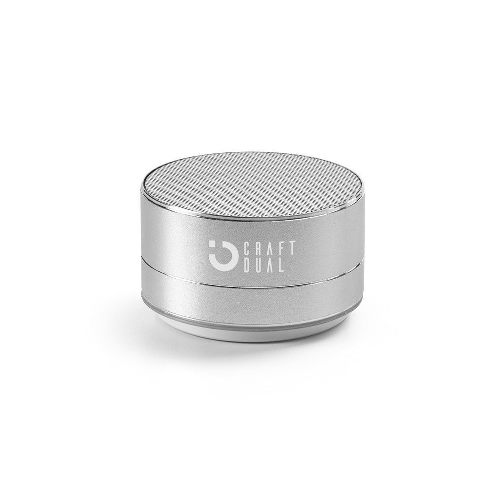 Caixa de som em alumínio 100% reciclado com microfone e autonomia de 3h