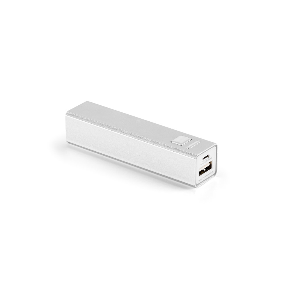 Bateria portátil em alumínio com capacidade de 2'200 mAh