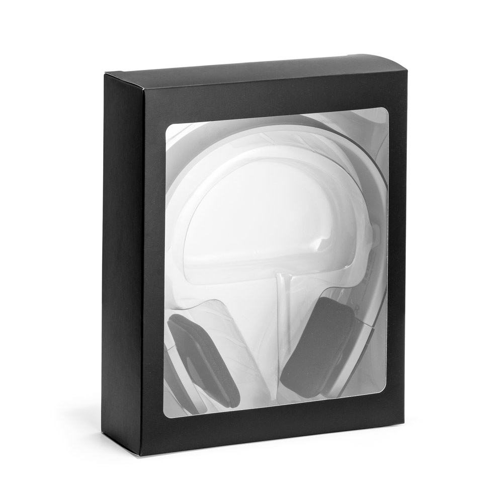 Fone de ouvido ajustáveis em ABS com microfone e autonomia de 5h