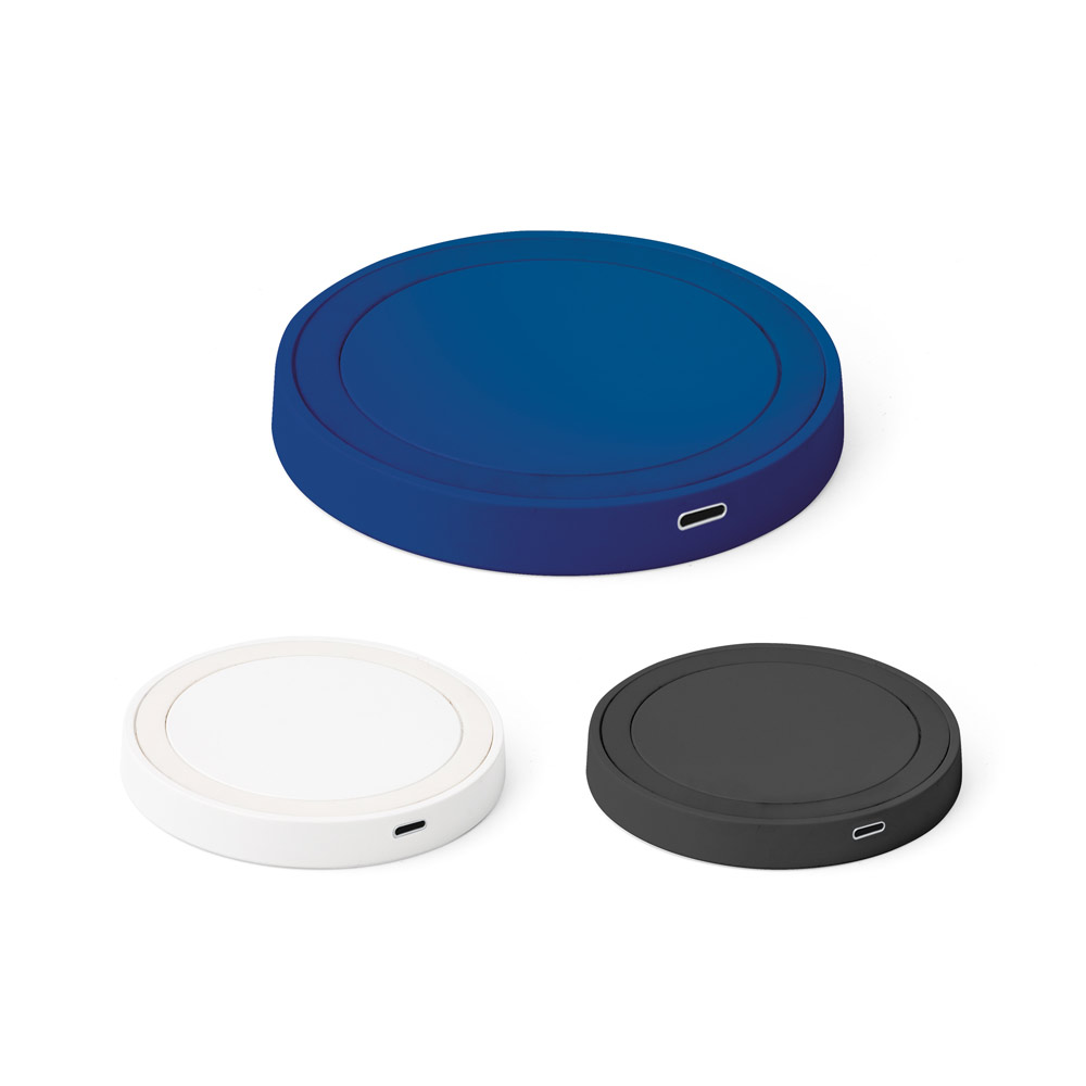 Carregador por indução (wireless) super-rápido em ABS e silicone 15W