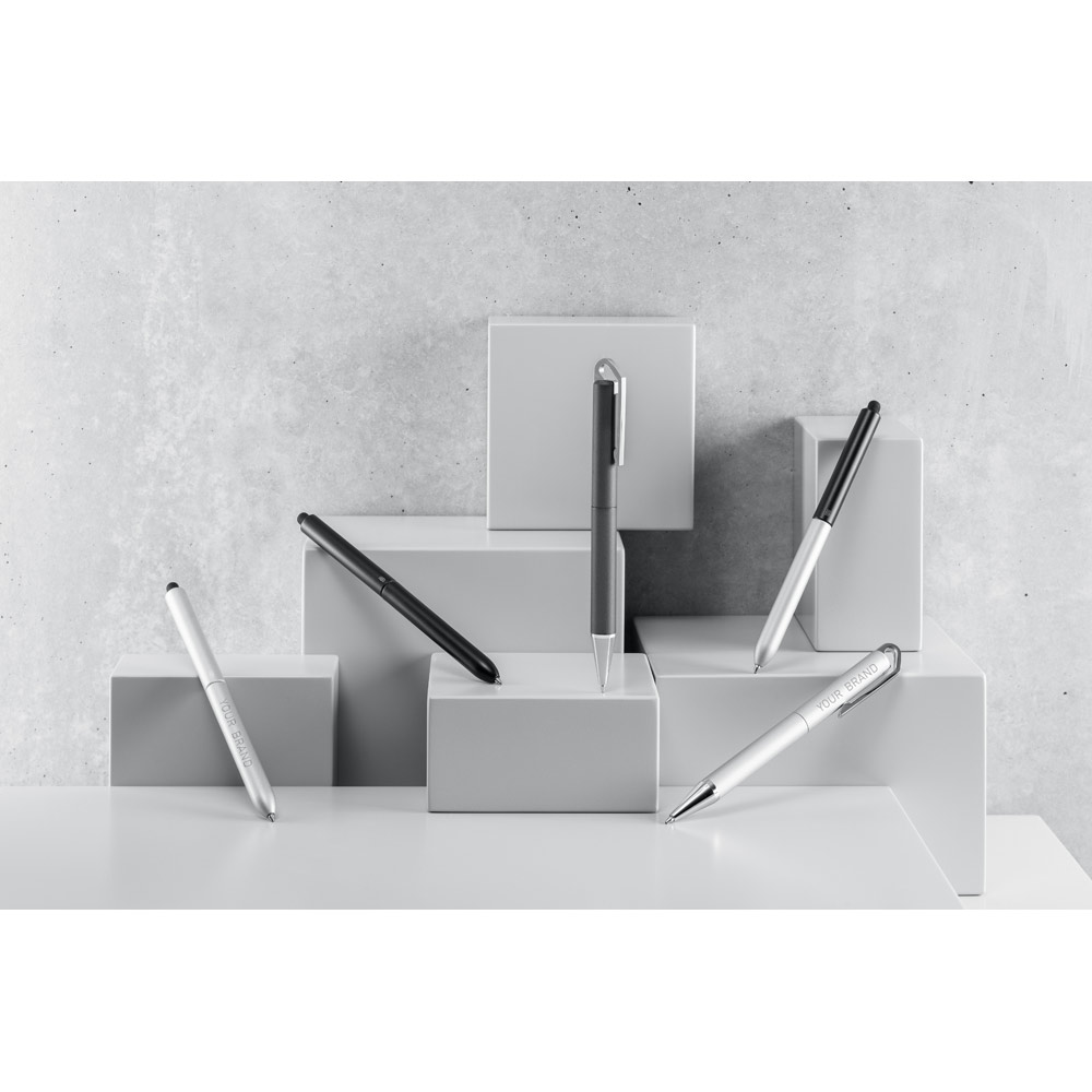 Caneta Esferográfica em alumínio com ponteira touch