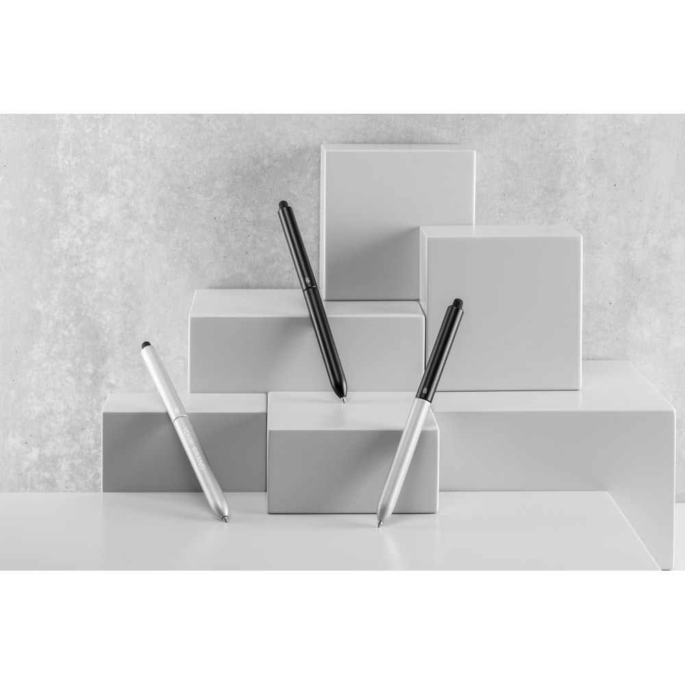 Caneta Esferográfica em alumínio com ponteira touch