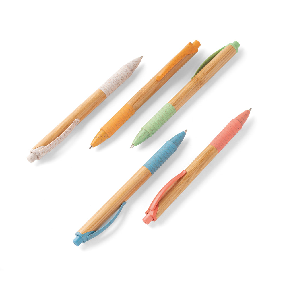 Caneta Esferográfica em bambu com clipe