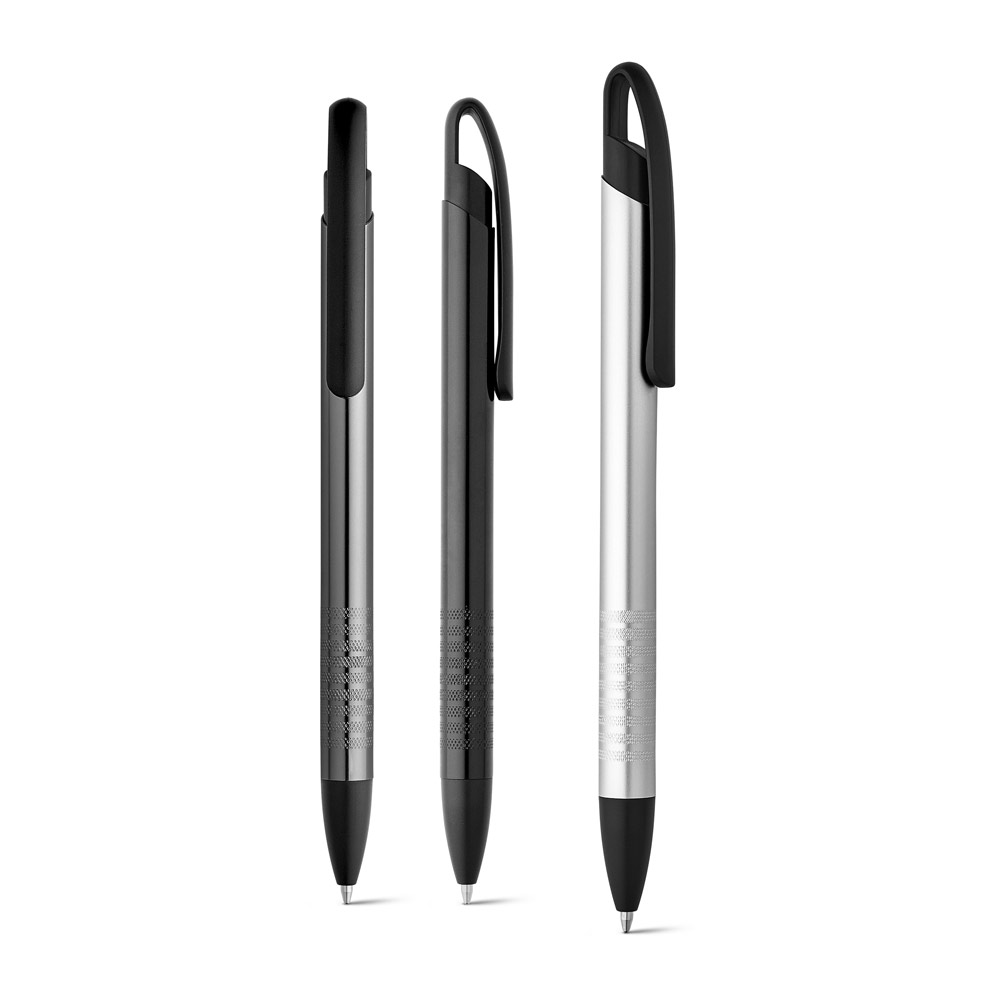 Caneta Esferográfica em alumínio com escrita em preto