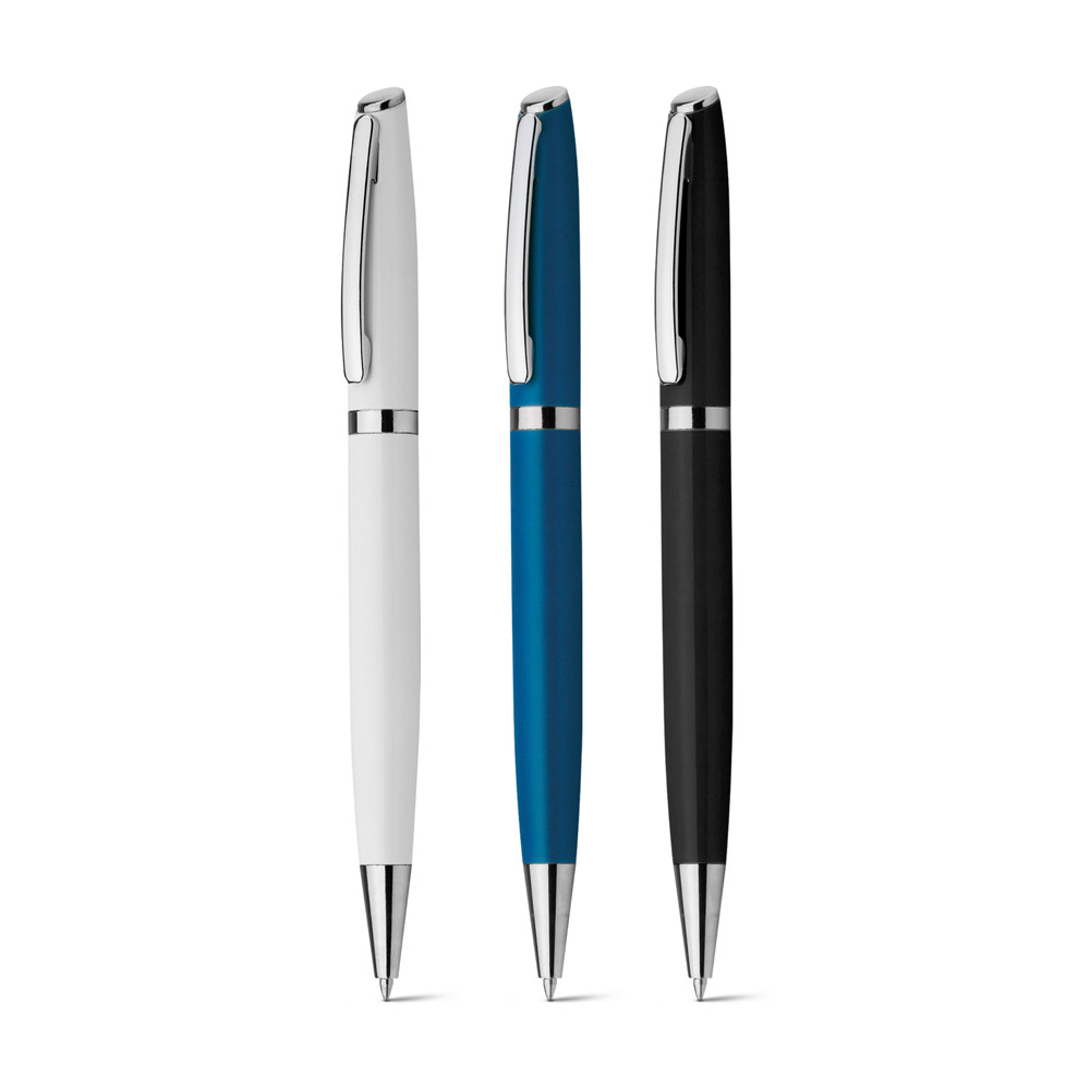 Caneta Esferográfica em alumínio com escrita em azul