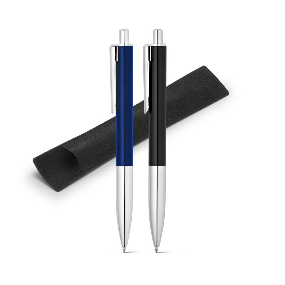 Caneta Esferográfica em alumínio com escrita em preto