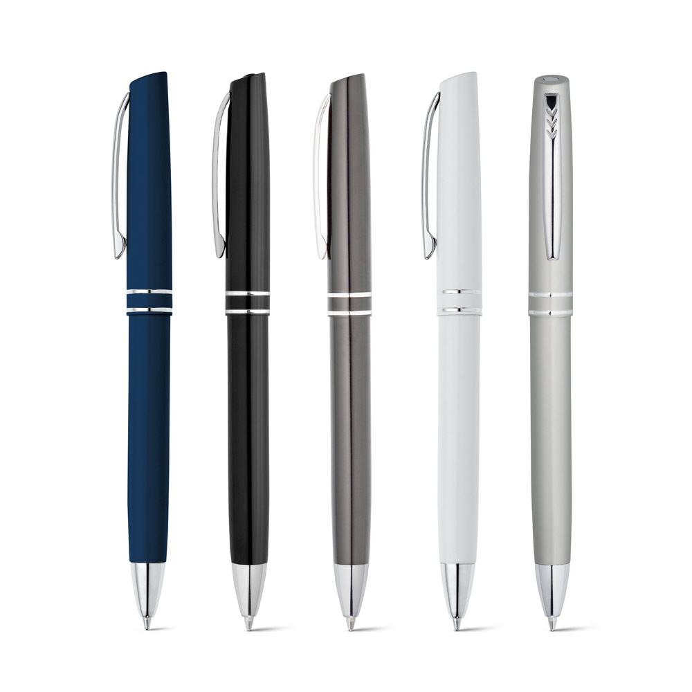 Caneta Esferográfica em alumínio com escrita em preto