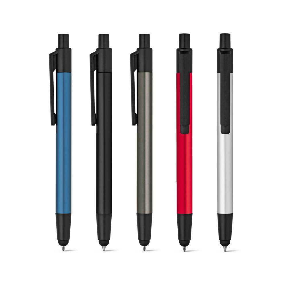 Caneta Esferográfica em alumínio com escrita em preto