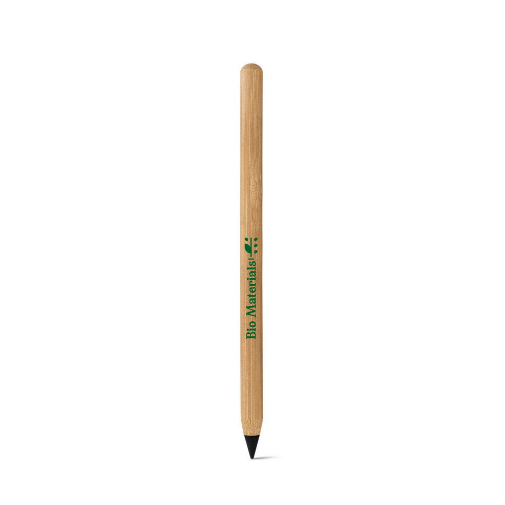 Caneta sem tinta com ponta de liga metálica em bambu