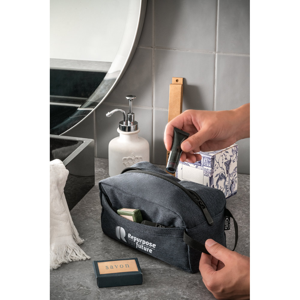 Bolsa de cosméticos em 600D poliéster reciclado