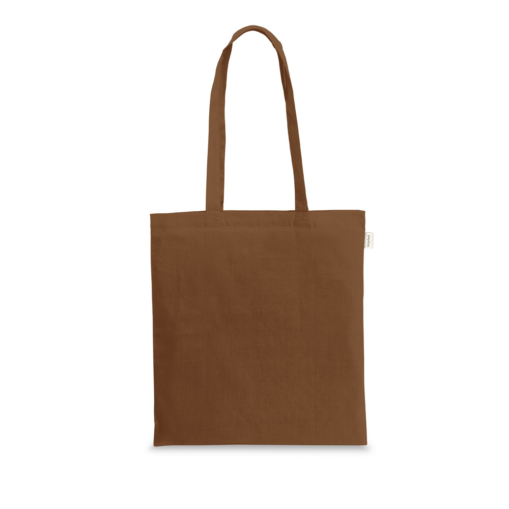 Sacola em 70% algodão reciclado e 30% poliéster reciclado (180 g/m²) sem tingimento