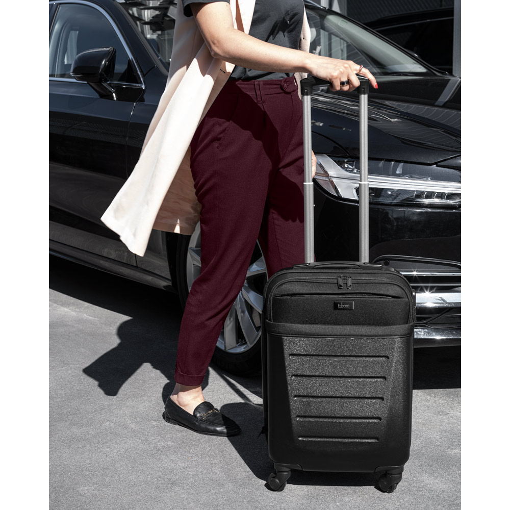 Mala de viagem executivo em ABS e 600D com 4 rodas duplas giratórias 33 L