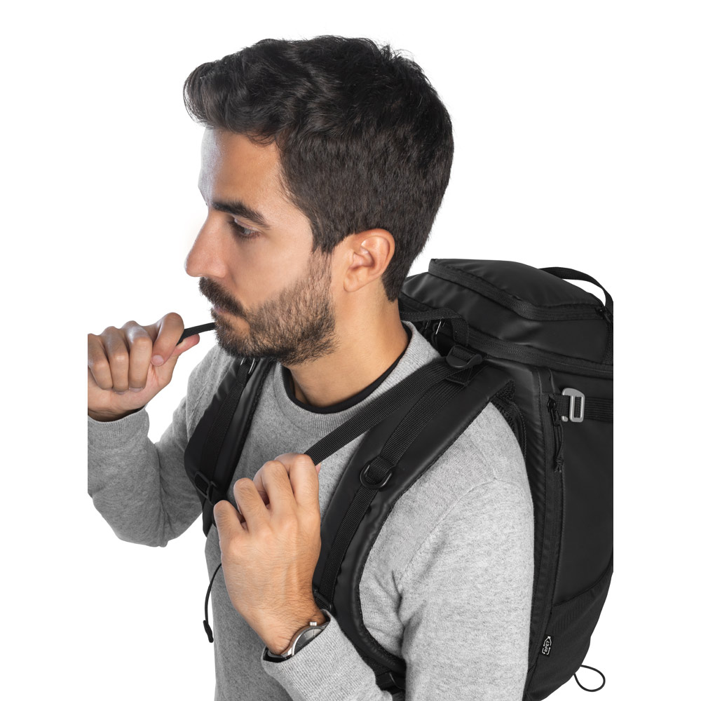 Mochila Hiking com revestimento à prova de água em 600D poliéster reciclado e 210D poliéster reciclado 14" 18 L