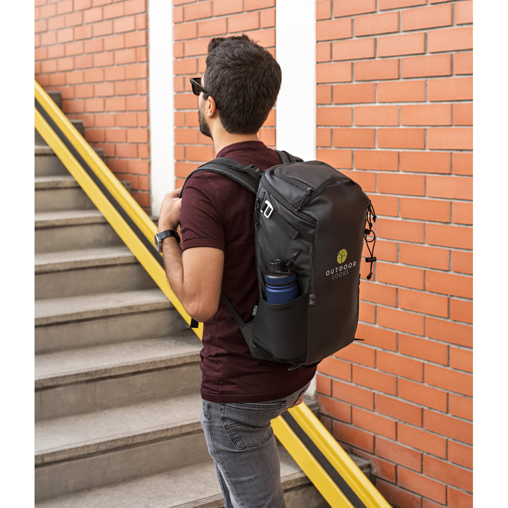 Mochila Hiking com revestimento à prova de água em 600D poliéster reciclado e 210D poliéster reciclado 14" 18 L