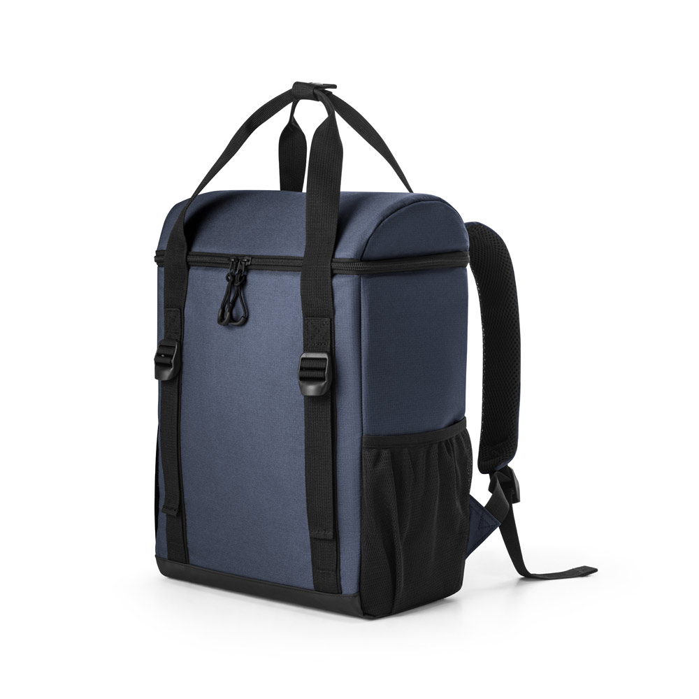 Cooler. Mochila térmica almofadada em 600D ripstop em poliéster reciclado com interior forrado em PEVA 16 L