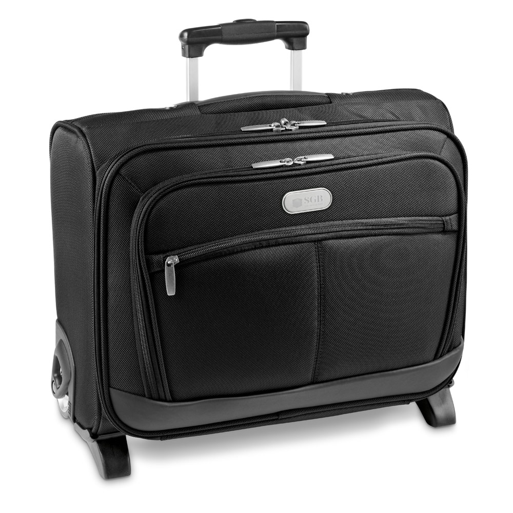 Mala de viagem para notebook 15'6" em c. sintético e 1680D com caixa rígida e 2 rodas 20 L