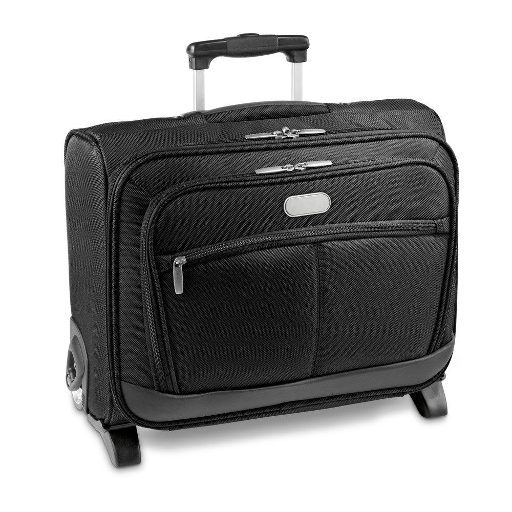 Mala de viagem para notebook 15'6" em c. sintético e 1680D com caixa rígida e 2 rodas 20 L