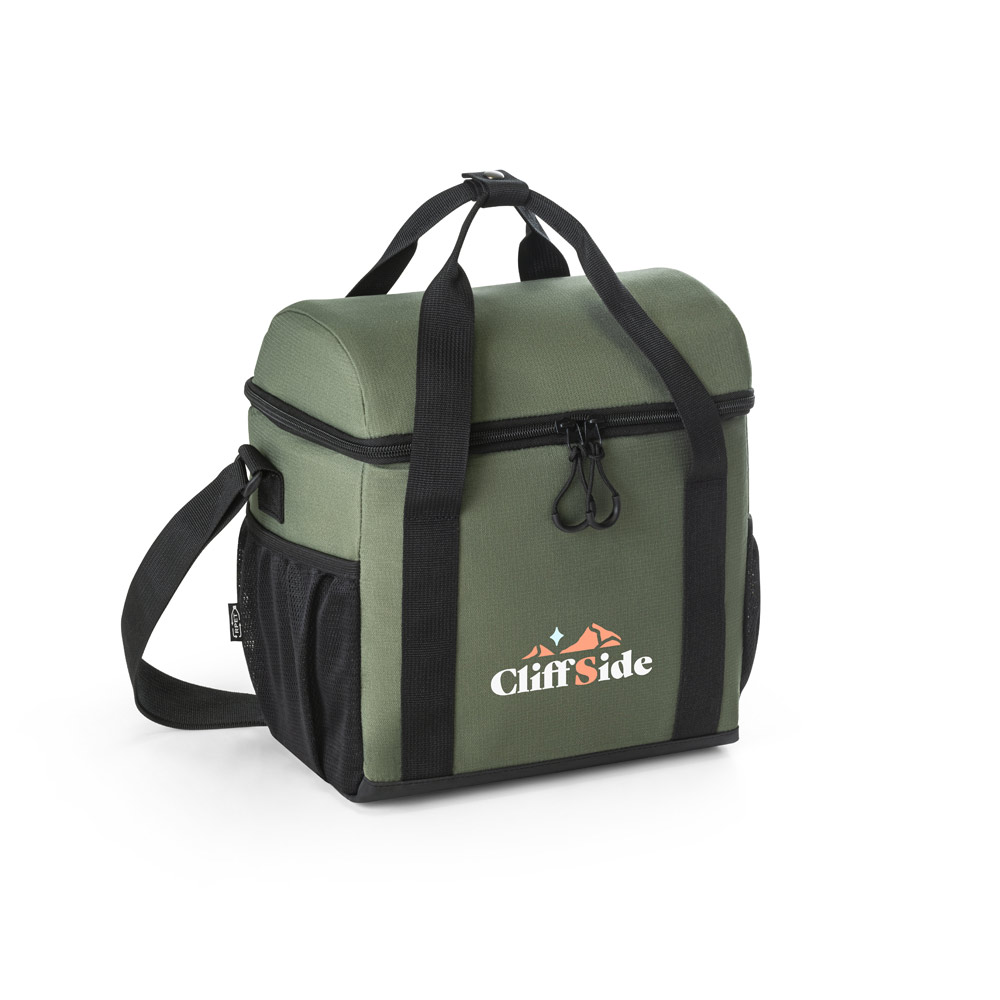 Cooler. Bolsa térmica almofadada 600D ripstop em poliéster reciclado com interior forrado em PEVA 11 L