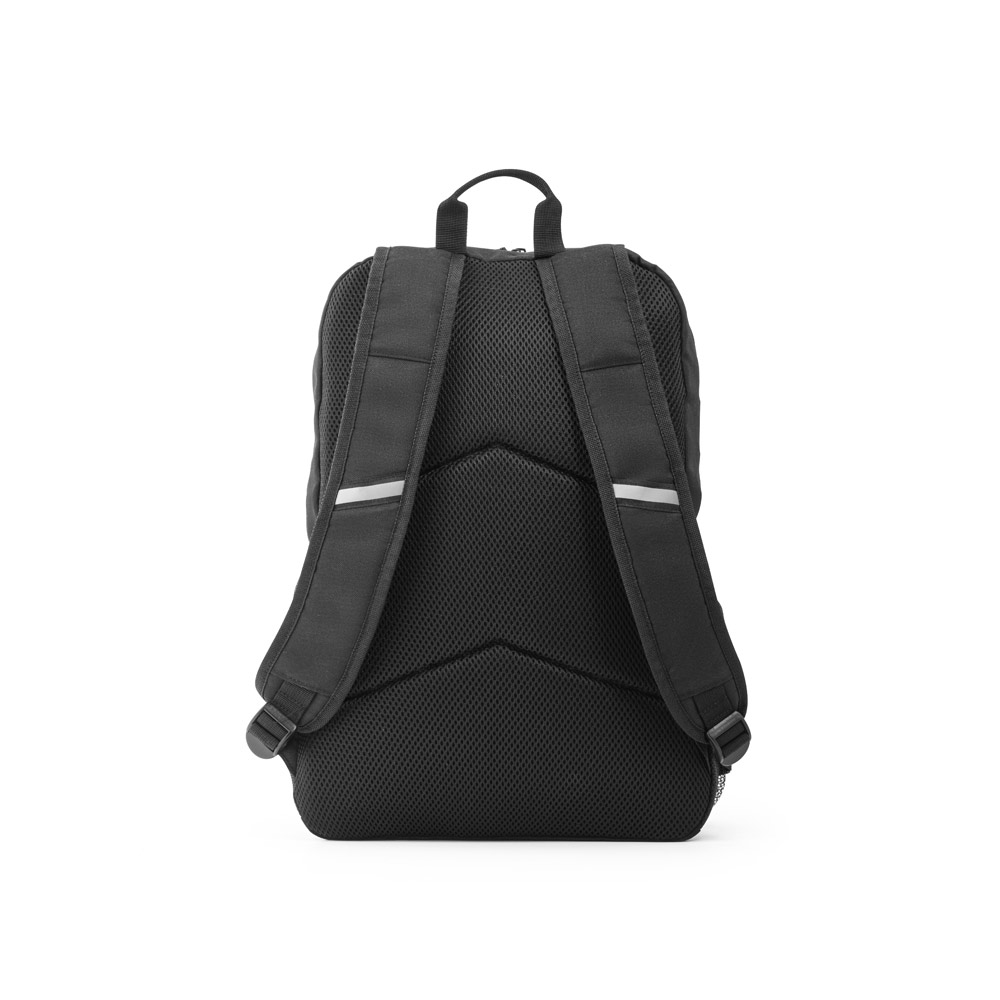 Mochila para notebook 15'6" em 300D e 600D, ambos em poliéster reciclado com elementos refletores 18 L