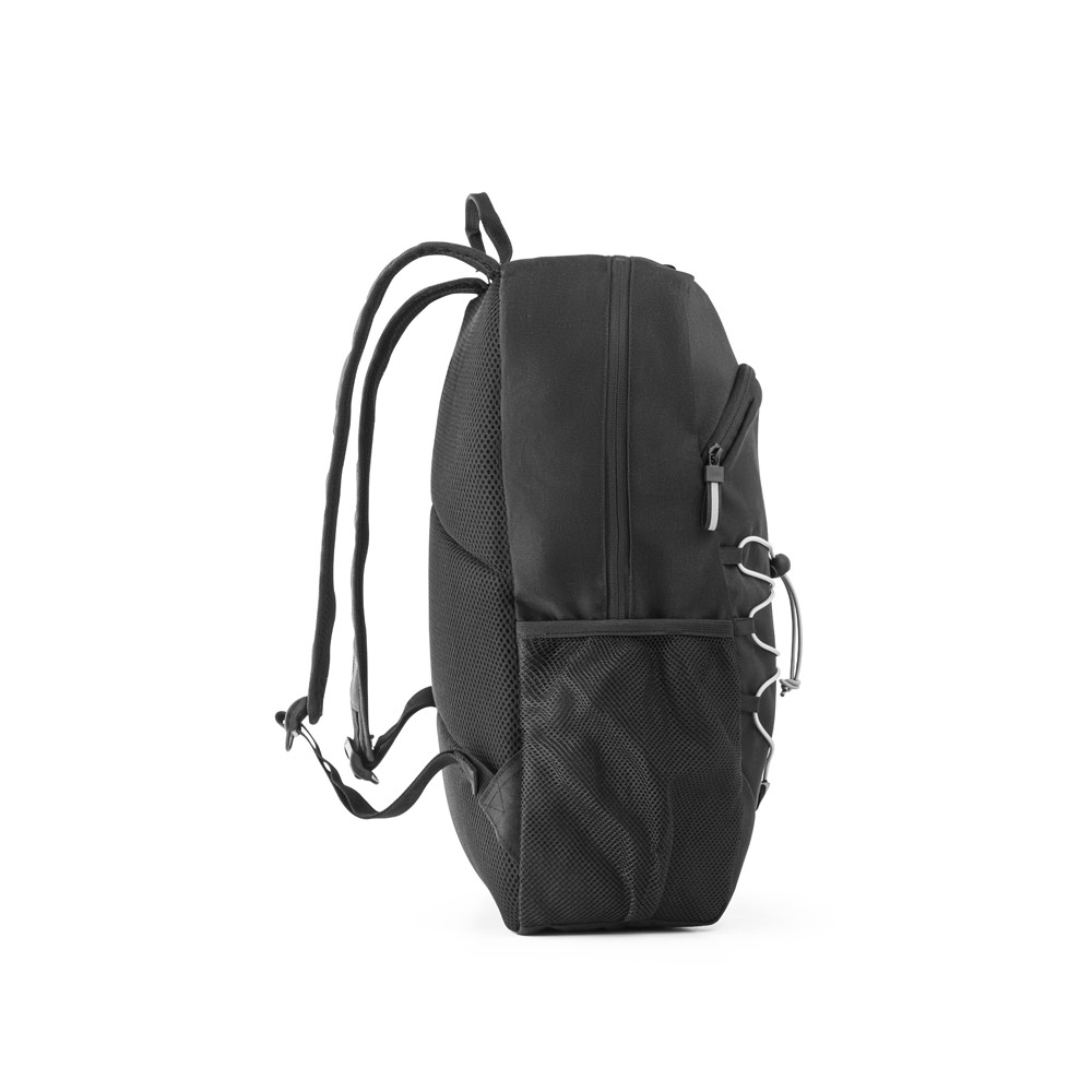 Mochila para notebook 15'6" em 300D e 600D, ambos em poliéster reciclado com elementos refletores 18 L