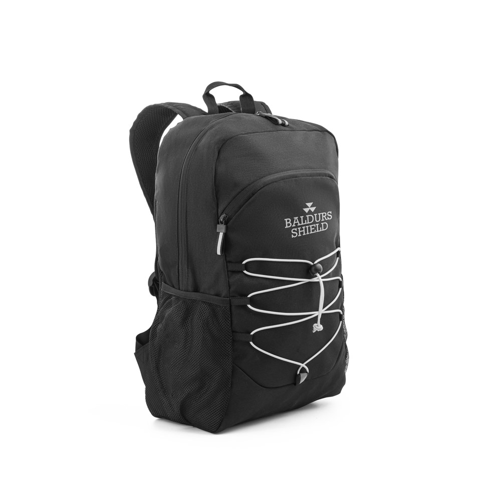 Mochila para notebook 15'6" em 300D e 600D, ambos em poliéster reciclado com elementos refletores 18 L