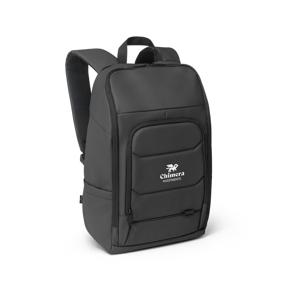Mochila para notebook em 600D, poliéster reciclado, de alta densidade, com revestimento resistente à água 16" 19 L