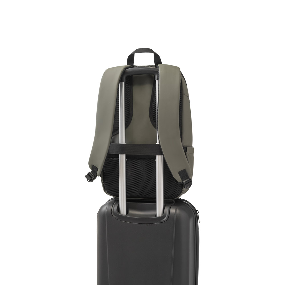 Mochila para notebook em 600D, poliéster reciclado, de alta densidade, com revestimento resistente à água 16" 19 L