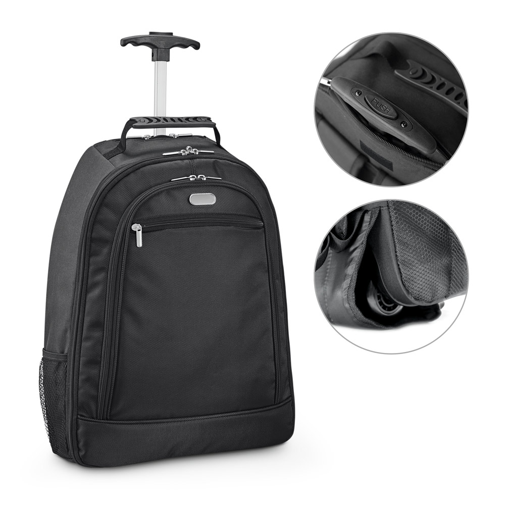 Mochila trolley para notebook 15'6'' em 1680D e 300D com 2 rodas 24 L