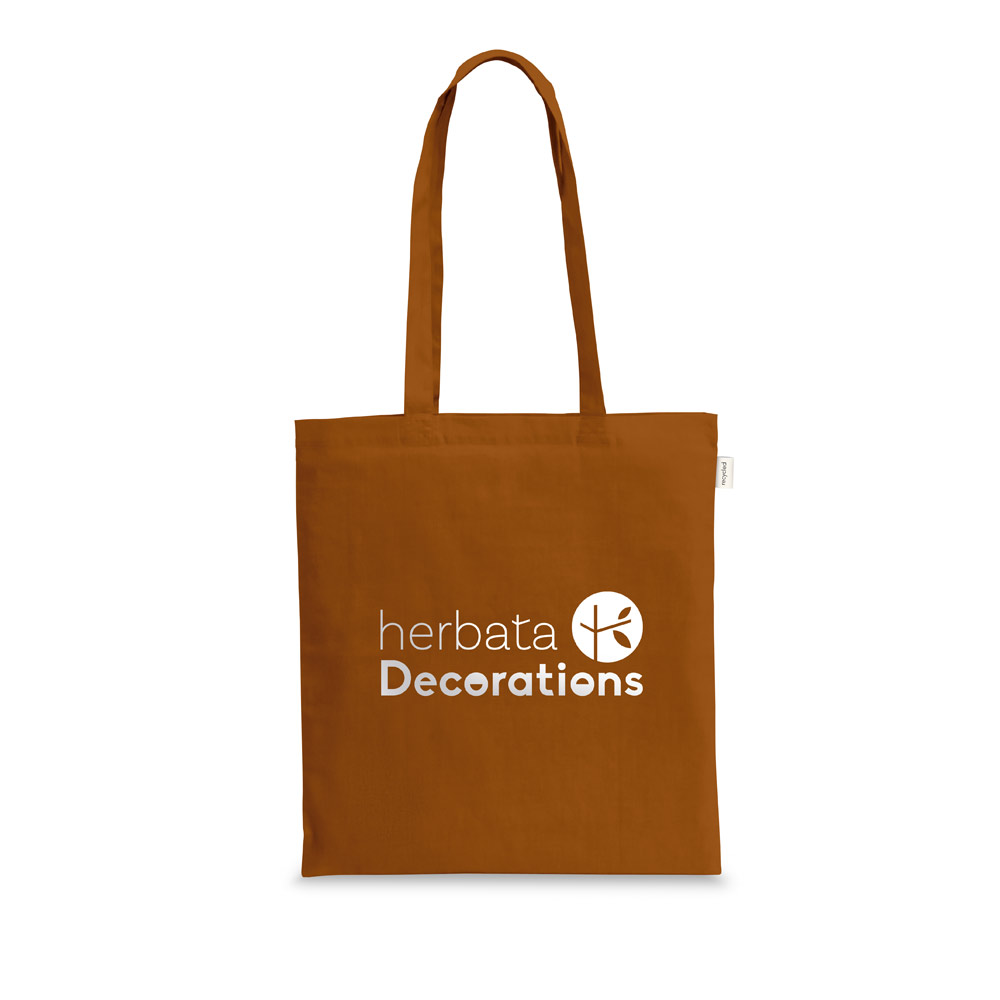 Sacola em algodão reciclado e poliéster reciclado sem tingimento (140 g/m²) sem tingimento