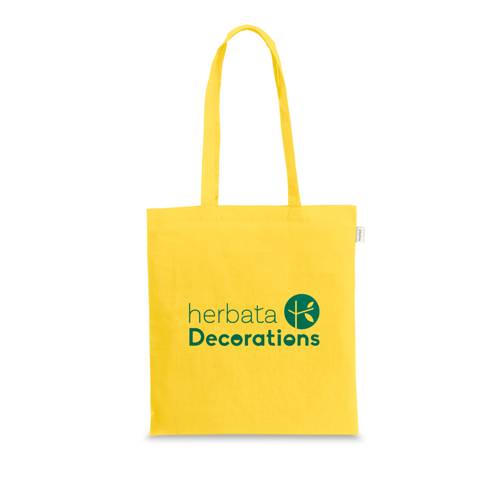 Sacola em algodão reciclado e poliéster reciclado sem tingimento (140 g/m²) sem tingimento