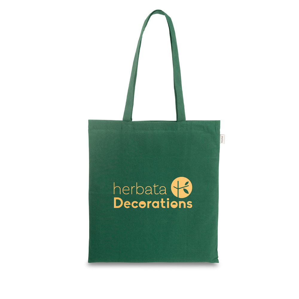 Sacola em algodão reciclado e poliéster reciclado sem tingimento (140 g/m²) sem tingimento