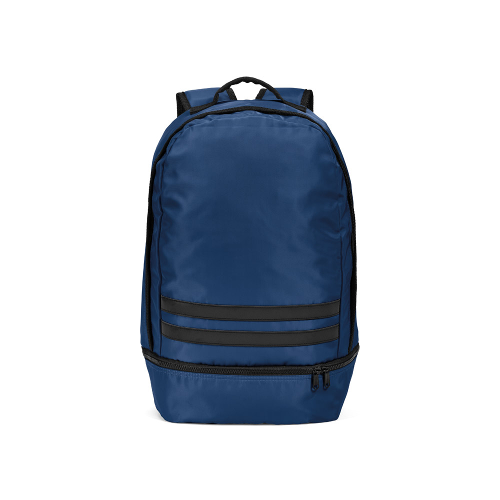 Mochila em poliéster reciclado 290T e sarja com compartimento para sapatos 25 L