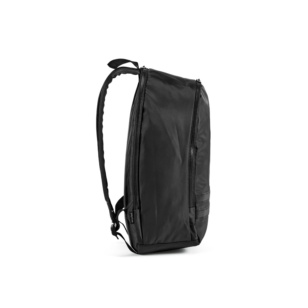 Mochila em poliéster reciclado 290T 3 sarja com compartimento para notebook 15" 18 L