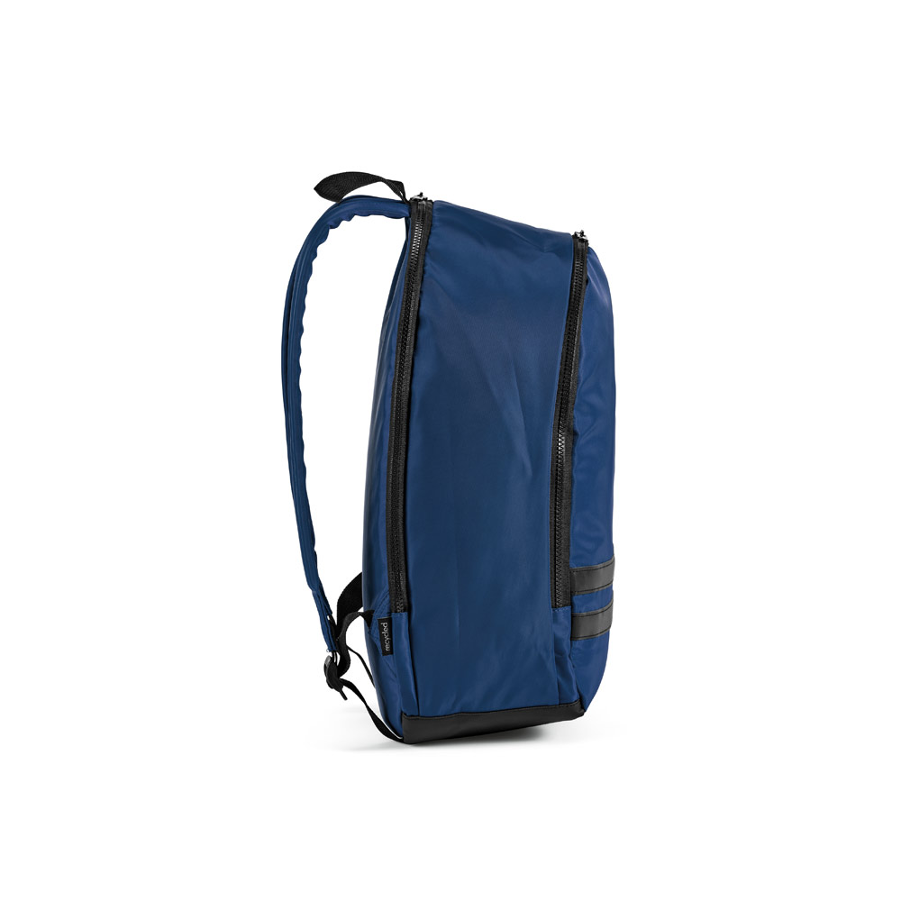 Mochila em poliéster reciclado 290T 3 sarja com compartimento para notebook 15" 18 L