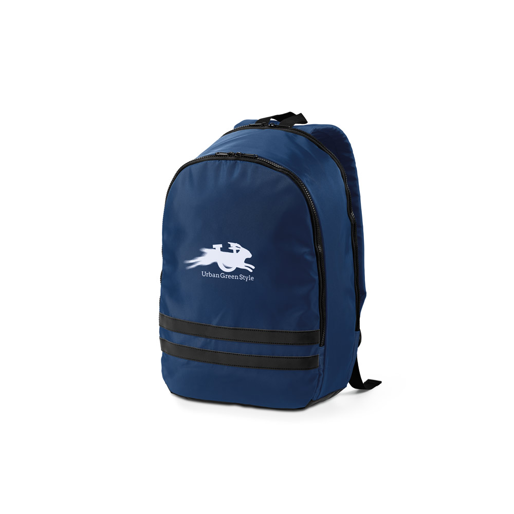 Mochila em poliéster reciclado 290T 3 sarja com compartimento para notebook 15" 18 L