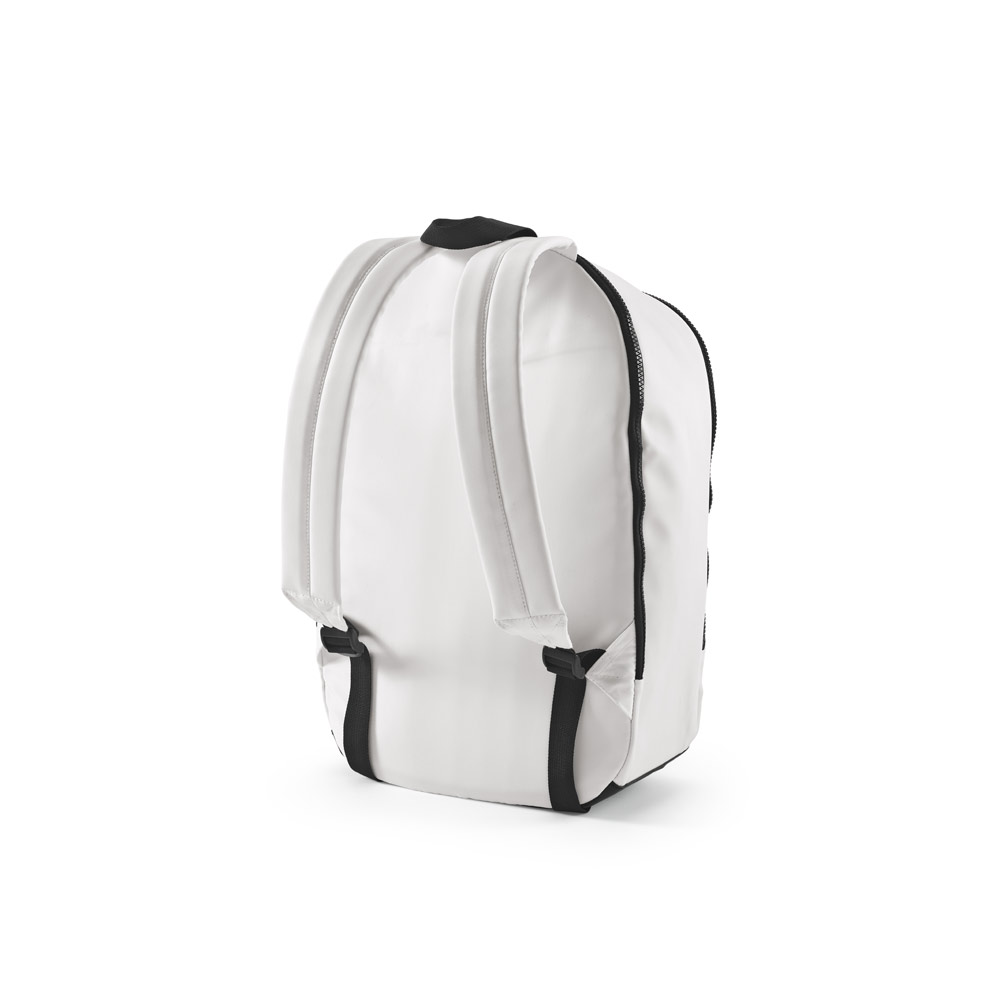 Mochila em poliéster reciclado 290T 3 sarja com compartimento para notebook 15" 18 L