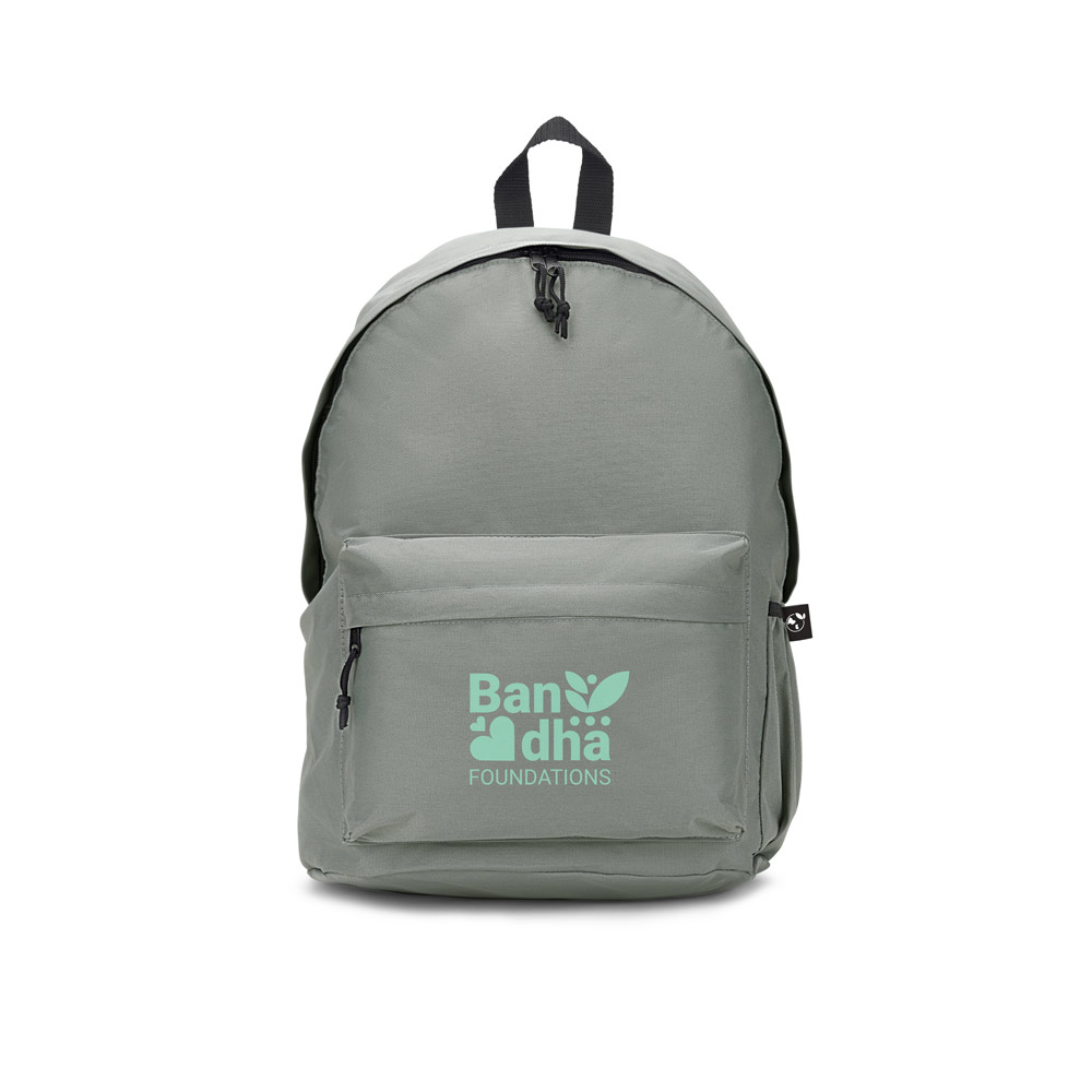 Mochila em poliéster reciclado 600D com bolso frontal espaçoso 18 L