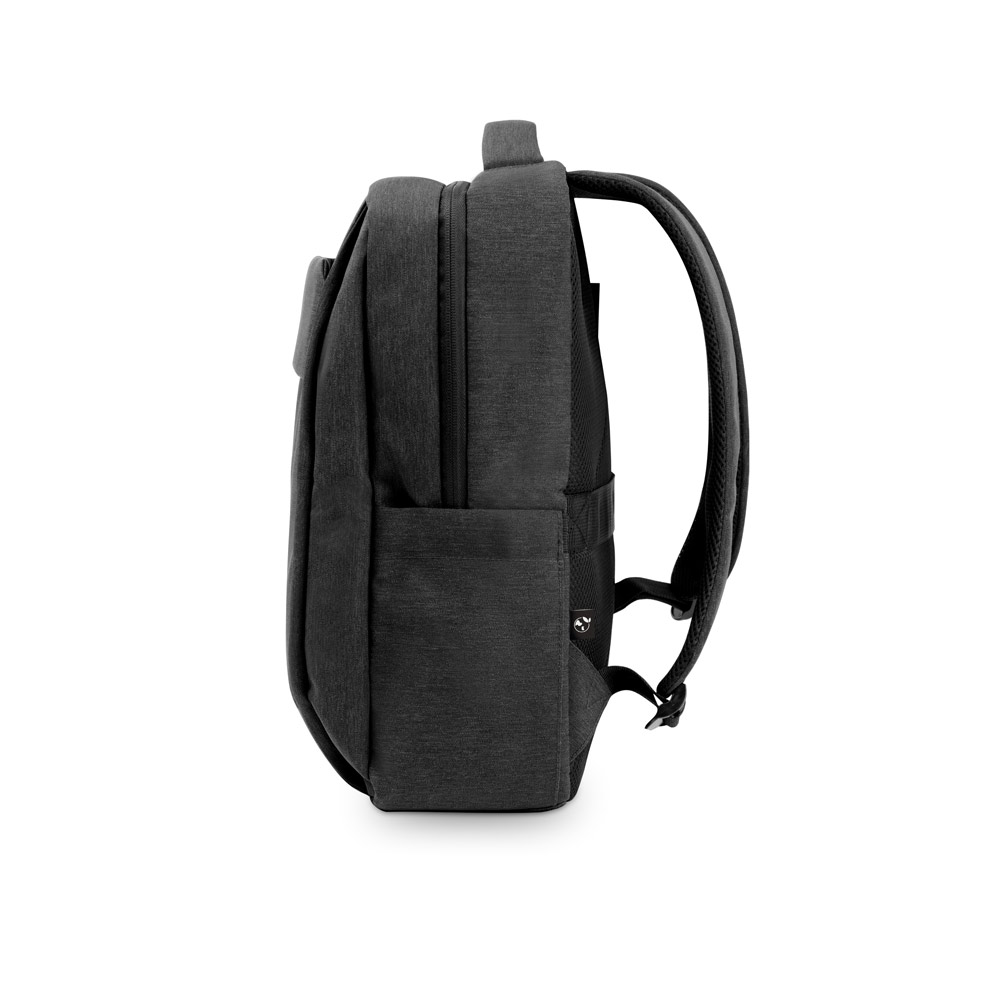 Mochila, totalmente almofadada, para notebook 15.6" em poliéster reciclado 300D de alta densidade 18 L