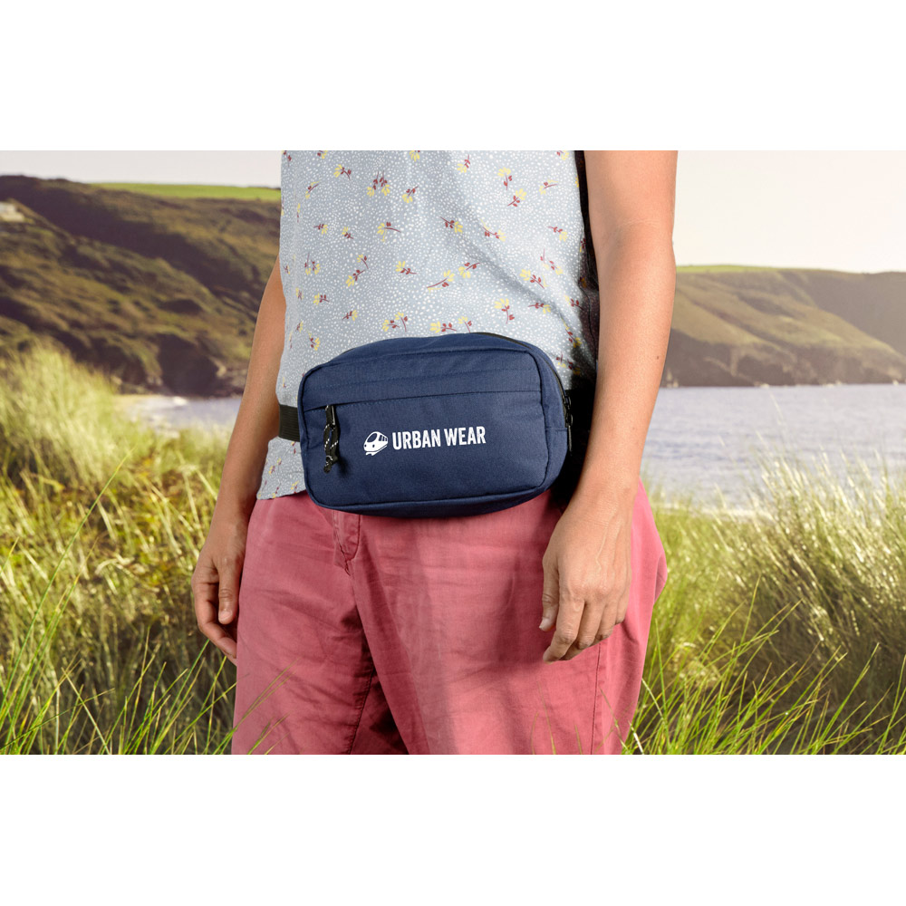 Pochete em 600D poliéster reciclado e forra em 210D poliéster reciclado