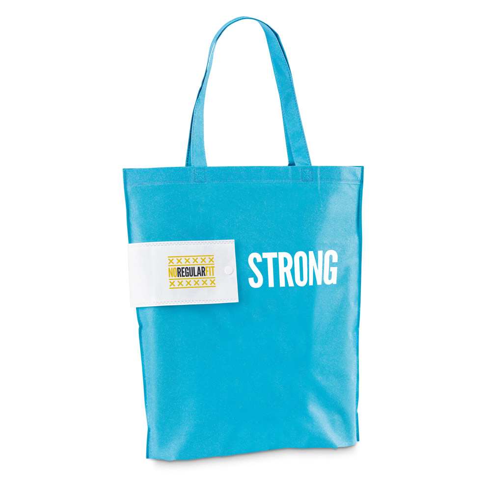 Sacola dobrável em non-woven (80 g/m²) com alças