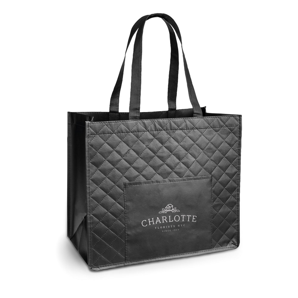 Sacola em non-woven laminado (110 g/m²) com bolso frontal