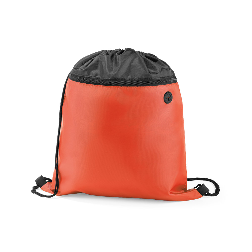 Saco tipo mochila em 210D com bolso frontal