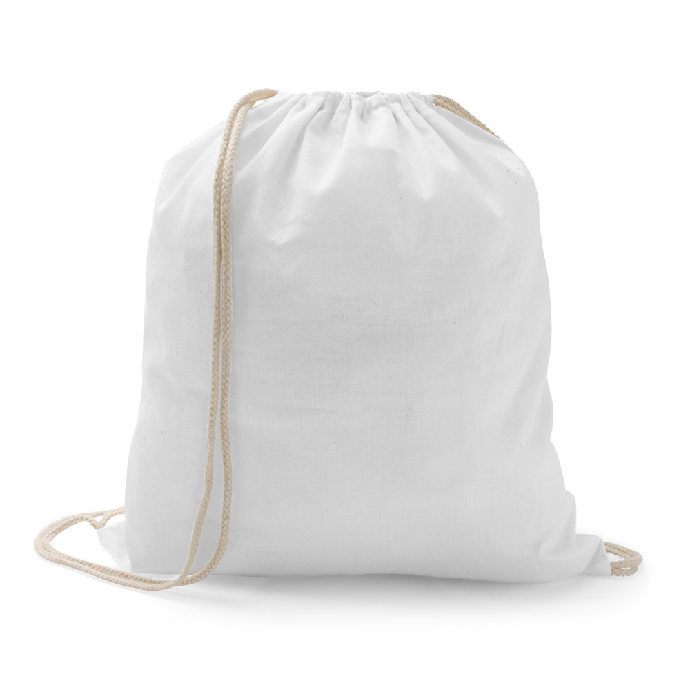 Sacola tipo mochila 100% algodão (100g/m²)