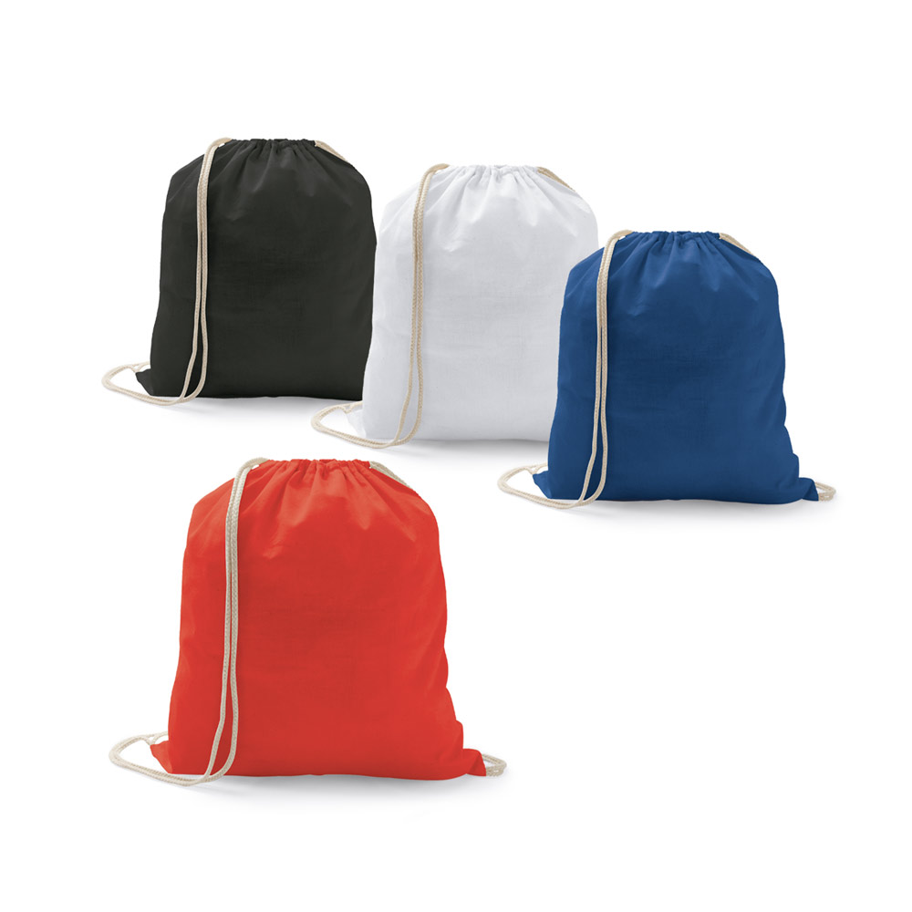 Sacola tipo mochila 100% algodão (100g/m²)