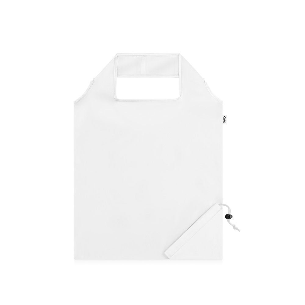 Sacola dobrável em poliéster reciclado 190T com alças